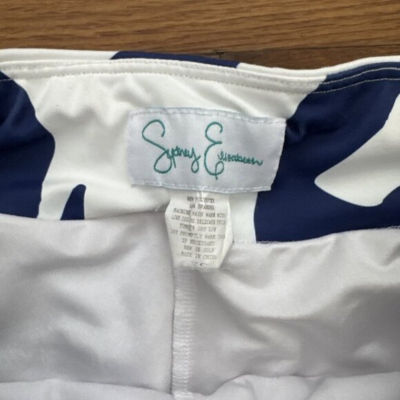 Sydney Elizabeth Women's Golf Skort Pockets White/Blue Size 2 - Picture 3 of 4